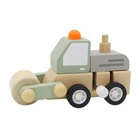 Drevená mini hračka valec zotrvačník pastel
